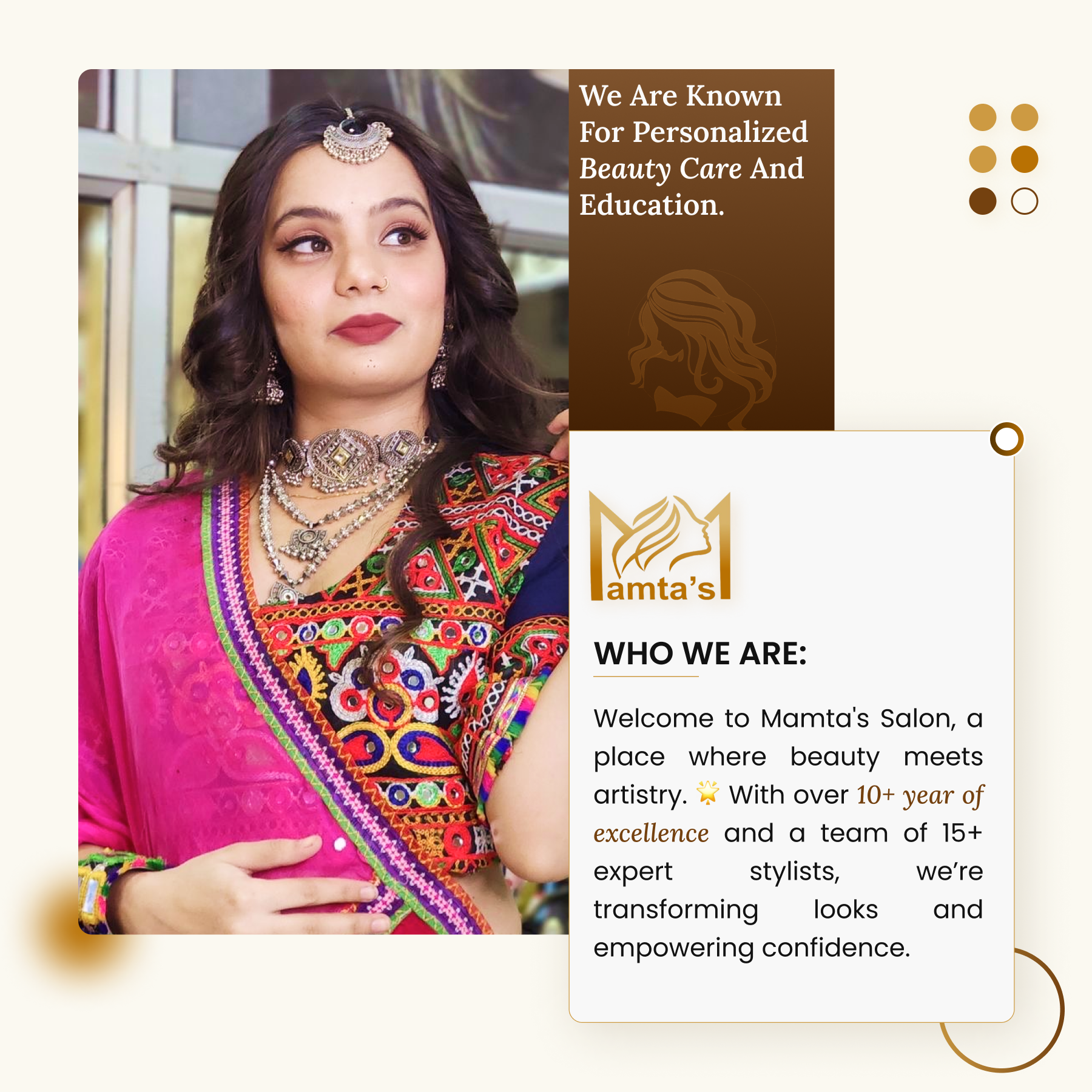 Creative Social Media Post Design for mamta salon